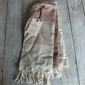 NEW WITH TAGS HEARTH & HAND WITH MAGNOLIA CREAM RED KITCHEN TOWELS SET OF 2